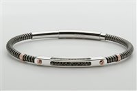Pulsera Arkano Hombre Brooklyn in Oro blanco Zaffiro 3.1 Ct BRZ310B/TN - BRZ310B/TN